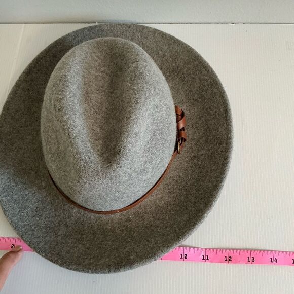 Wool Altar'd State Wide Brimmed Fedora Hat Women’s One Size Gray 100% Wool - Picture 8 of 8